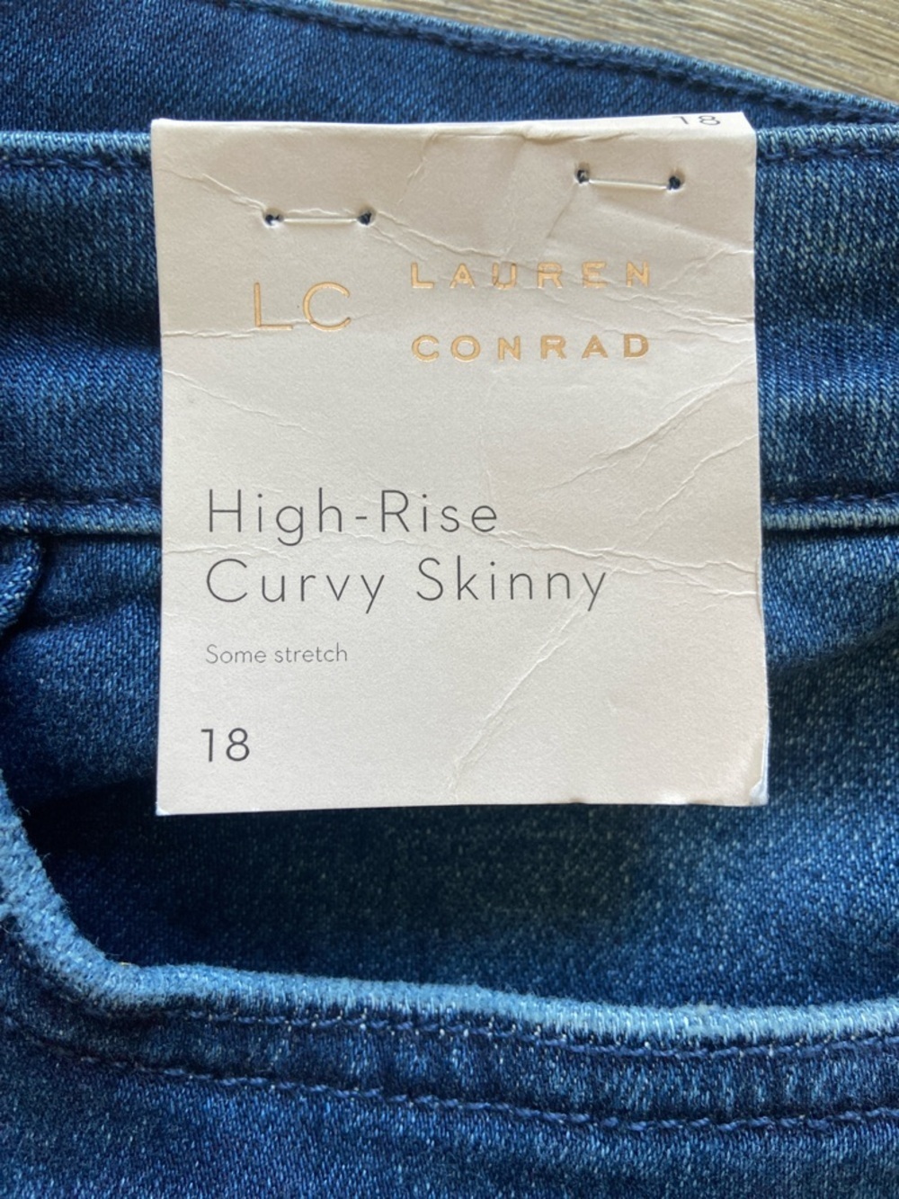 NWT LC Lauren Conrad Feel Good High Rise Curvy Skinny Womens Size 18 - Picture 3 of 6